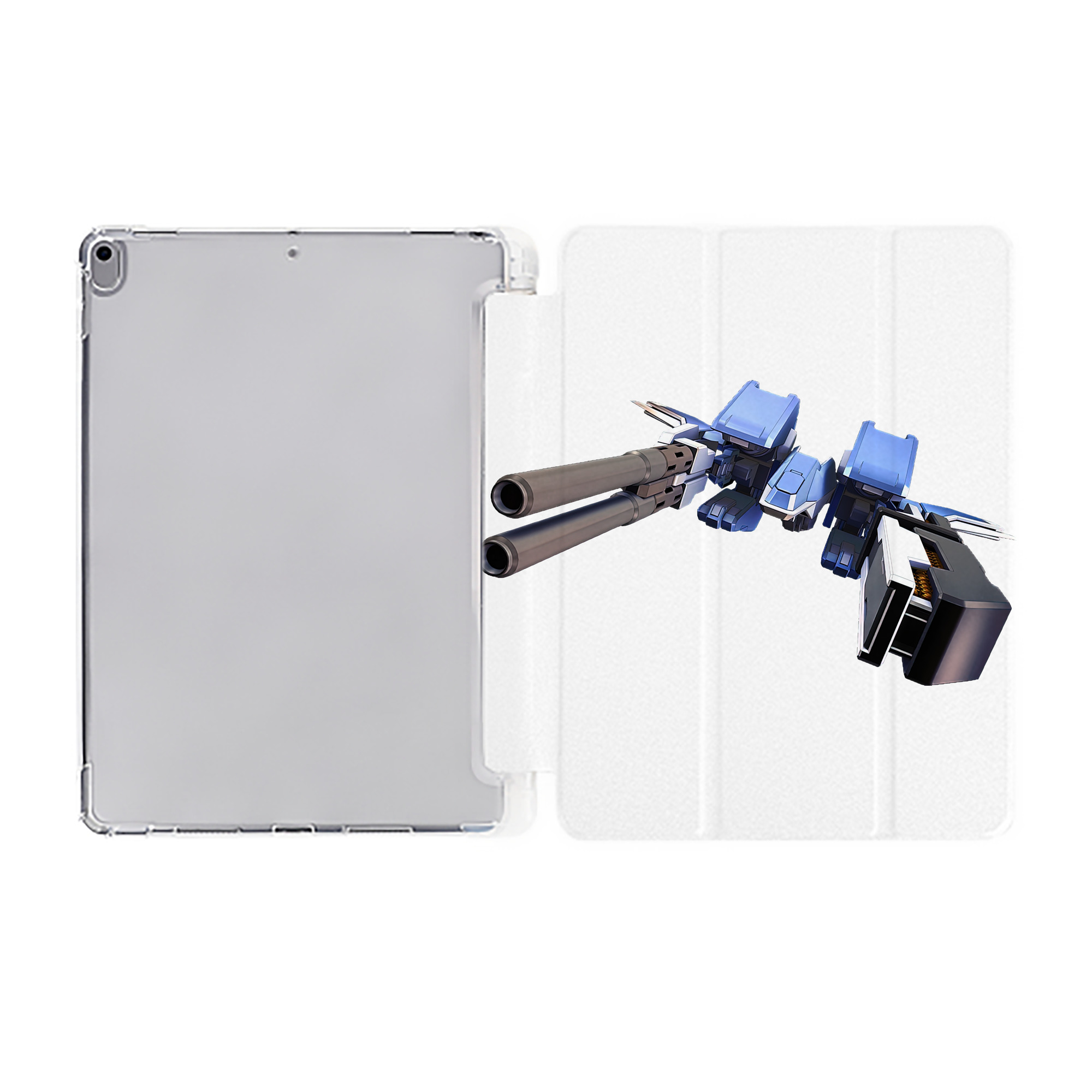 （画像用） 機動戦士ガンダム Mobile Suit Gundam IPad ケース ペン収納付き 三つ折りスタンド PUレザー×シリコン 対応機種9.5/10.5/10.9インチ